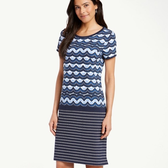 Tommy Bahama Women's Making Waves Pima Cotton T-Shirt Dress EUC - Picture 1 of 6
